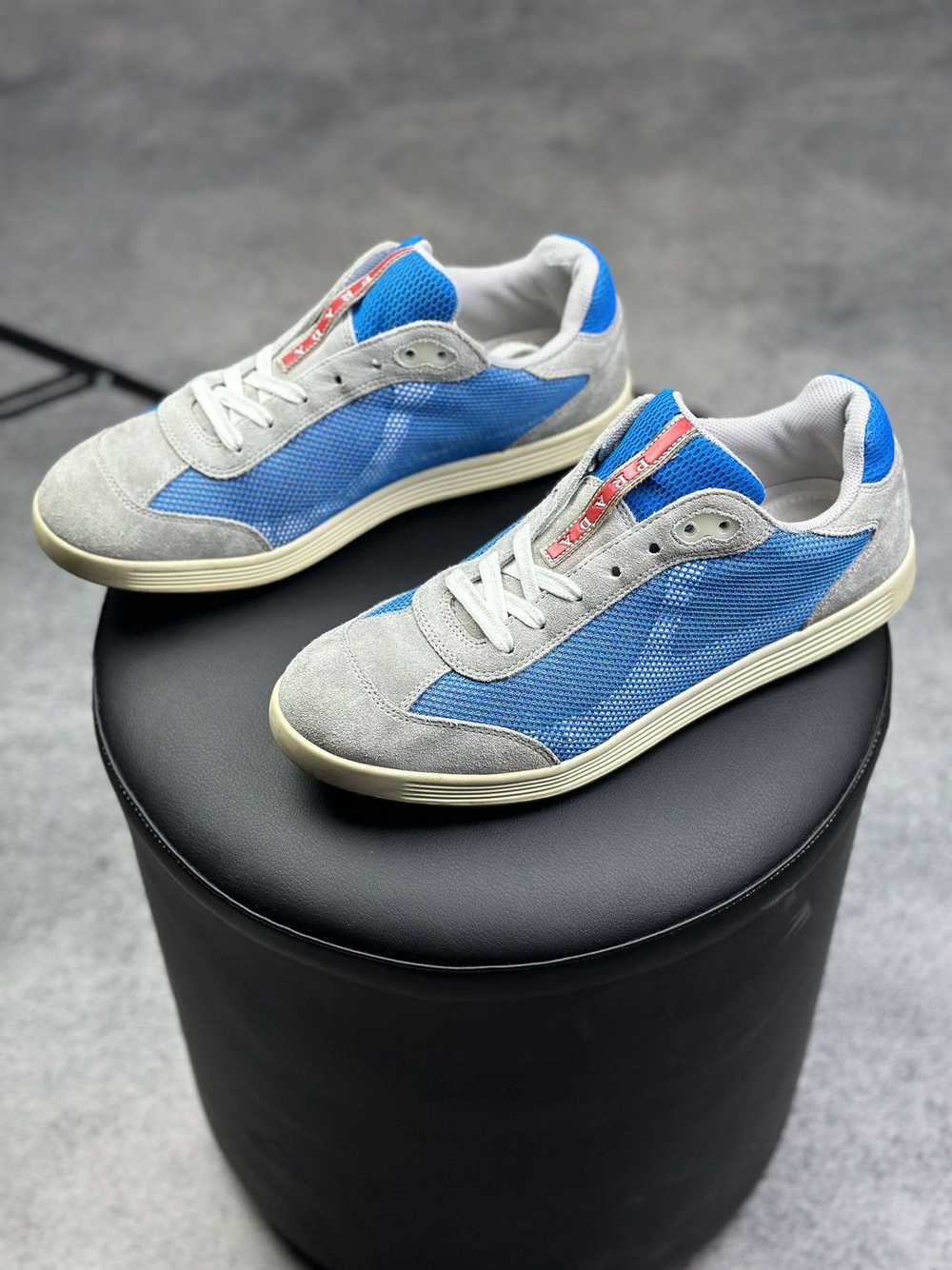 Prada × Rare × Vintage PRADA Suede Mesh Low Top S… - image 4