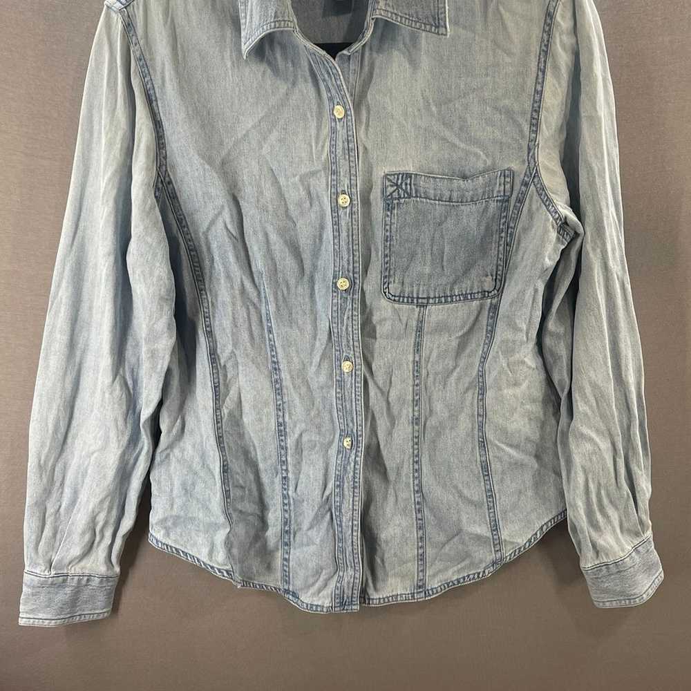 Vintage cowgirl western denim button down size 8 - image 1