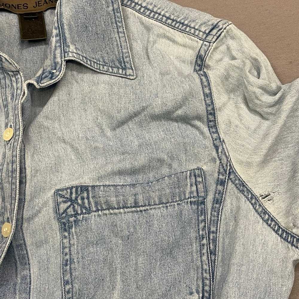 Vintage cowgirl western denim button down size 8 - image 3