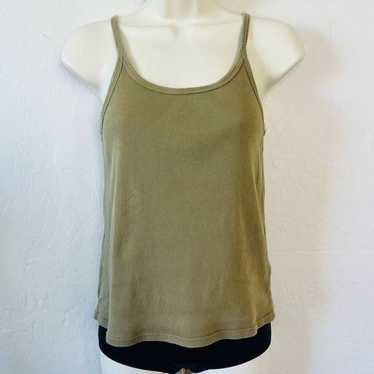 TopShop size 8 vintage army green ribbed tank