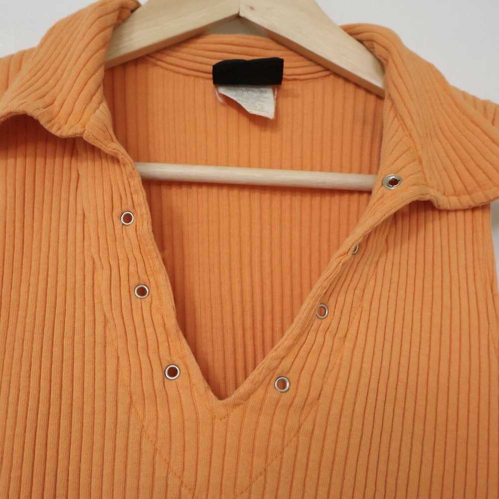 90s Vintage No Boundaries Orange Ribbed Stretch C… - image 5