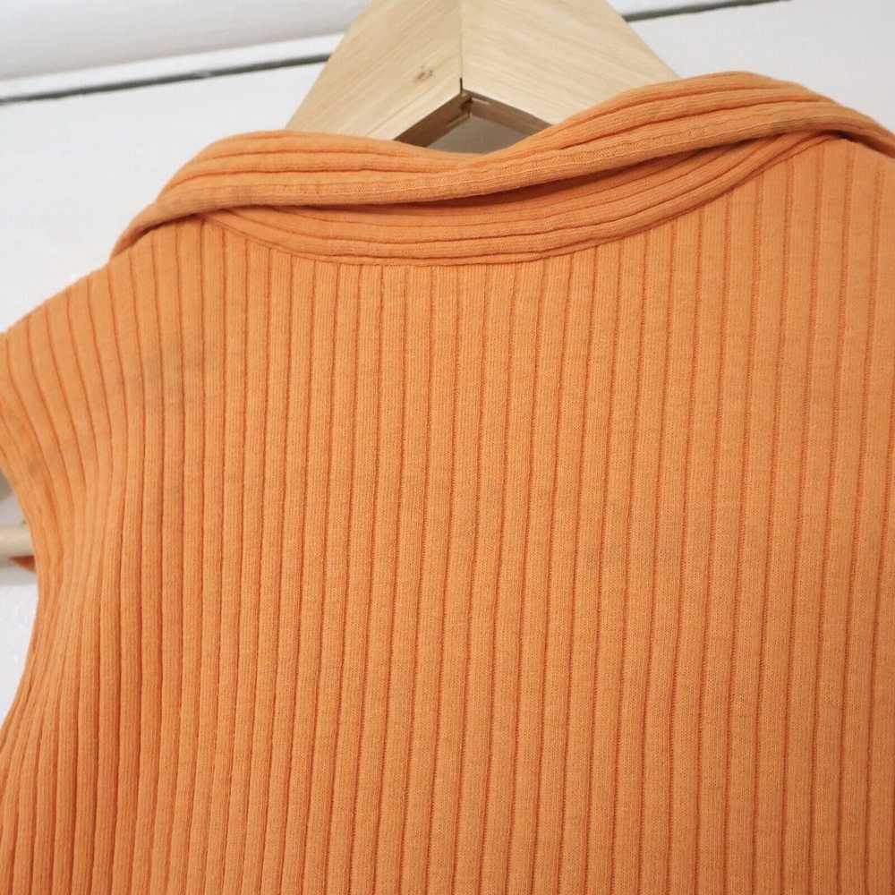 90s Vintage No Boundaries Orange Ribbed Stretch C… - image 6