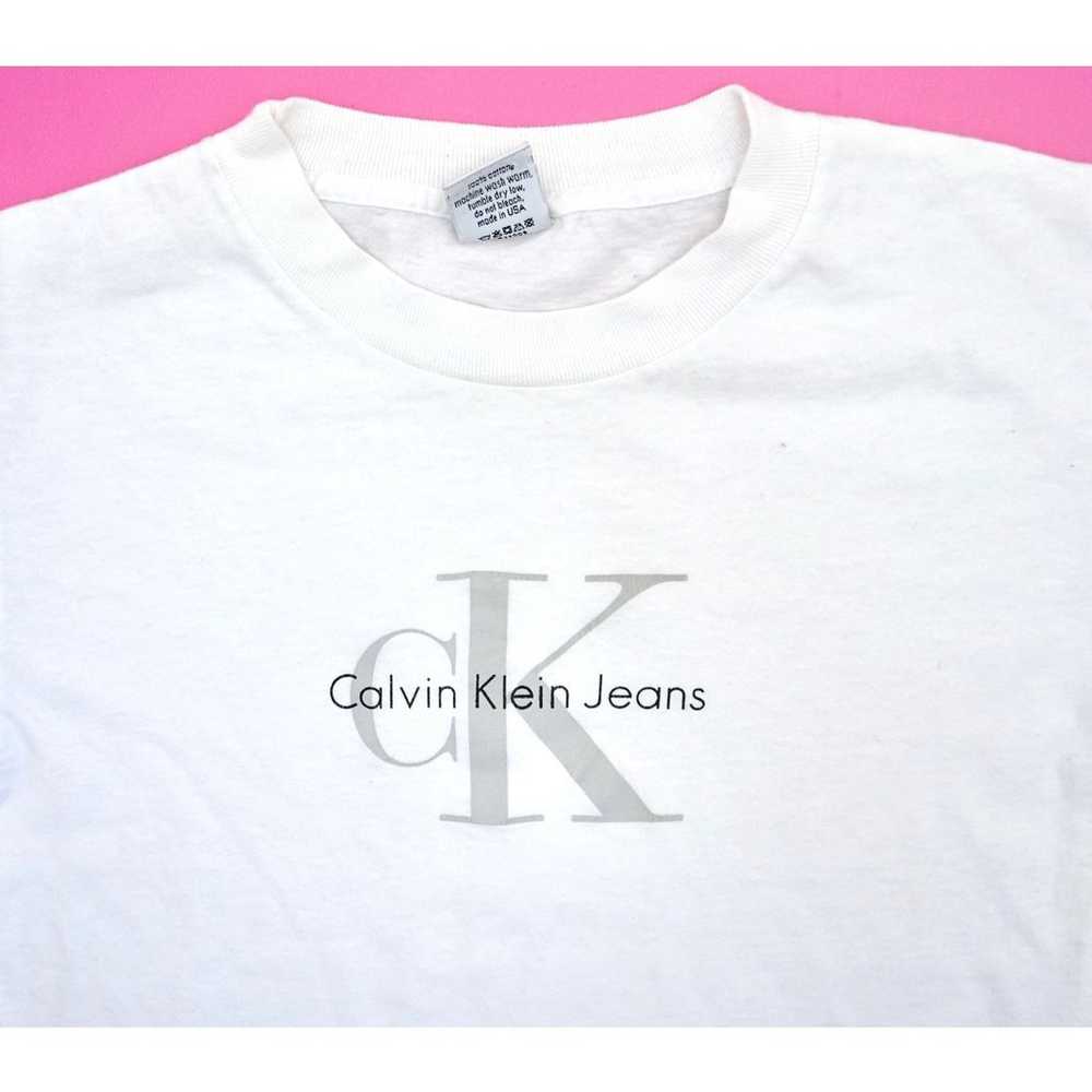 Vintage 90s Calvin Klein Short Sleeve Tee Womens … - image 3