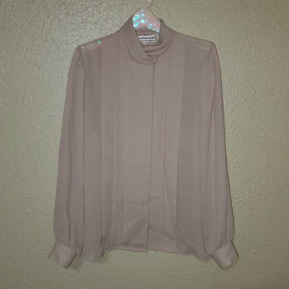 Women's Vintage Westbound Long Sleeve Blouse - Ma… - image 1