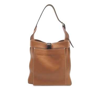 Brown Hermès Clemence Marwari PM Shoulder Bag