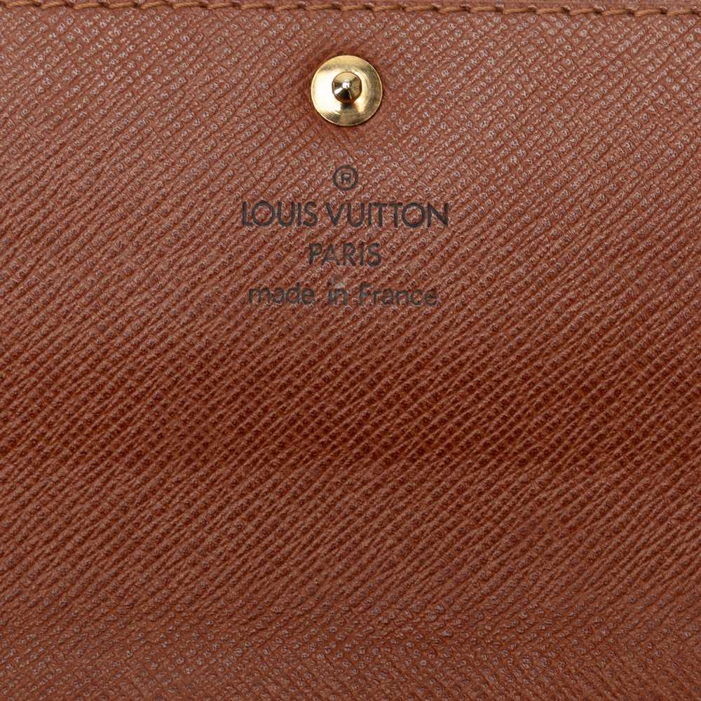 Brown Louis Vuitton Monogram Sarah Long Wallet - image 8
