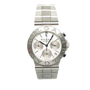 Silver Bvlgari Automatic Stainless Steel Diagono W