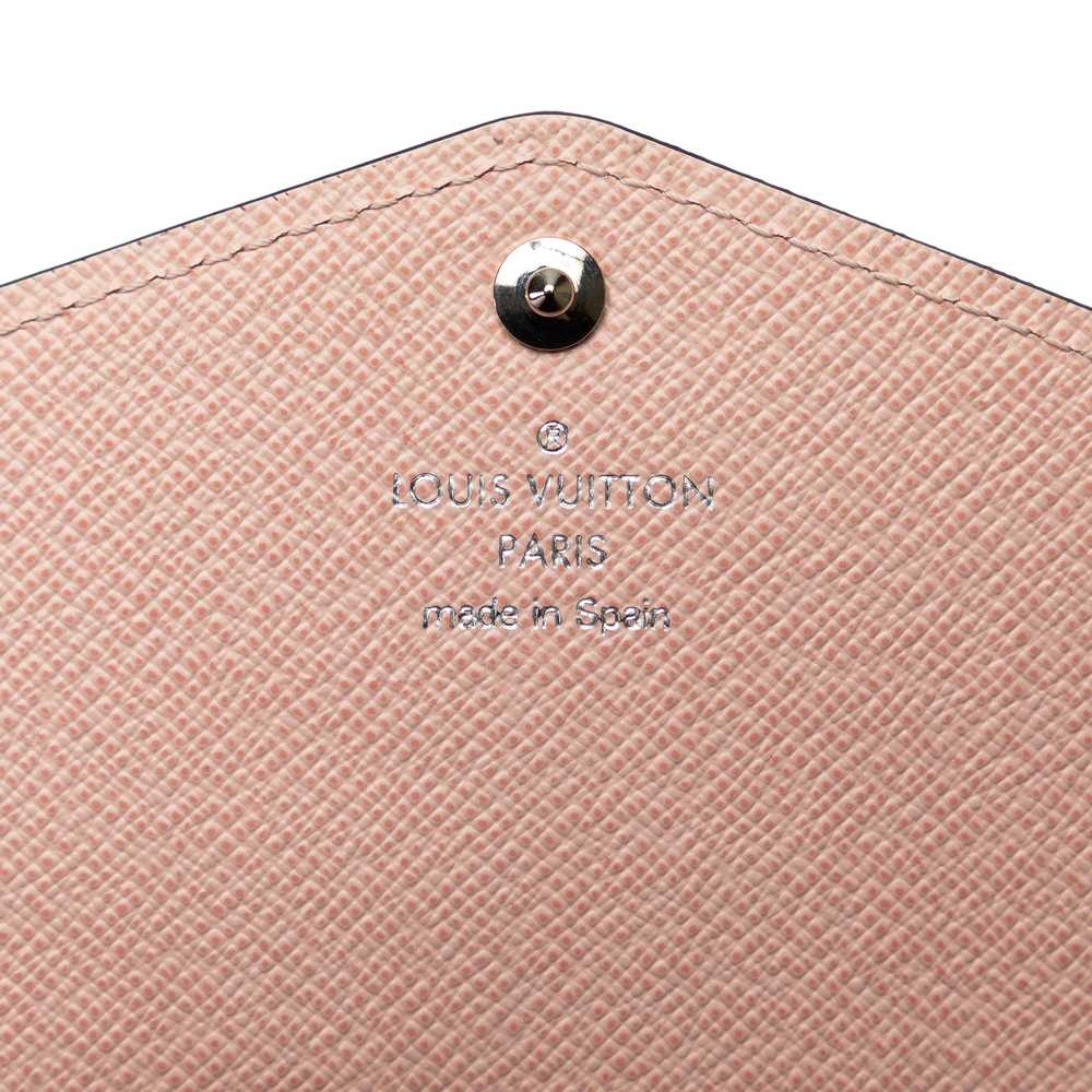 Pink Louis Vuitton Epi Sarah Long Wallet - image 7