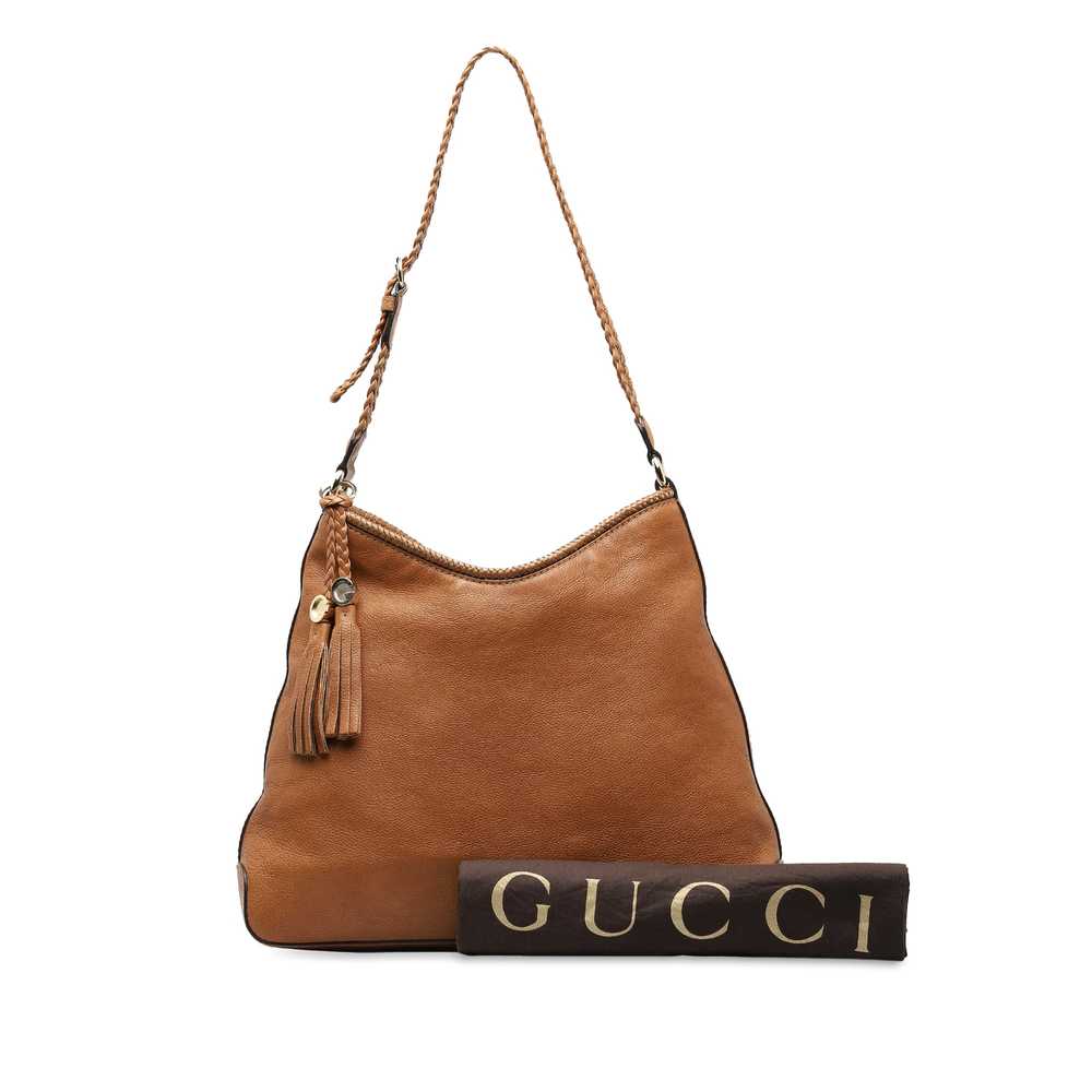 Brown Gucci Leather Marrakech Shoulder Bag - image 11