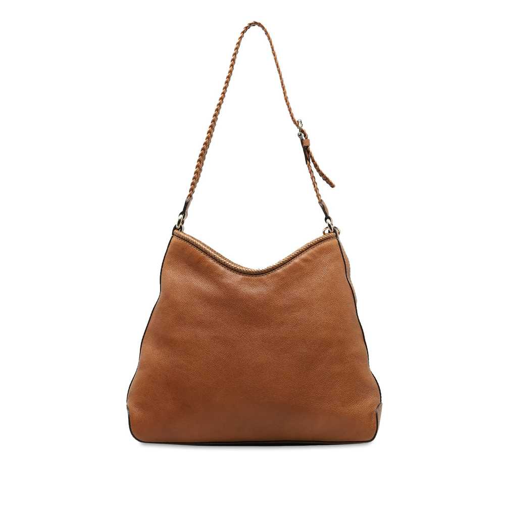 Brown Gucci Leather Marrakech Shoulder Bag - image 3