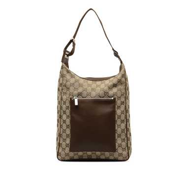 Brown Gucci GG Canvas Shoulder Bag