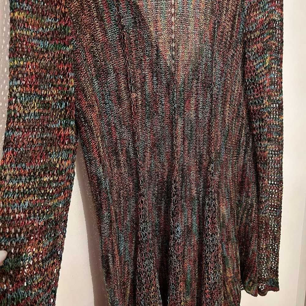 Dressbarn Multicolor Knit Flowy Cardigan XL - image 4