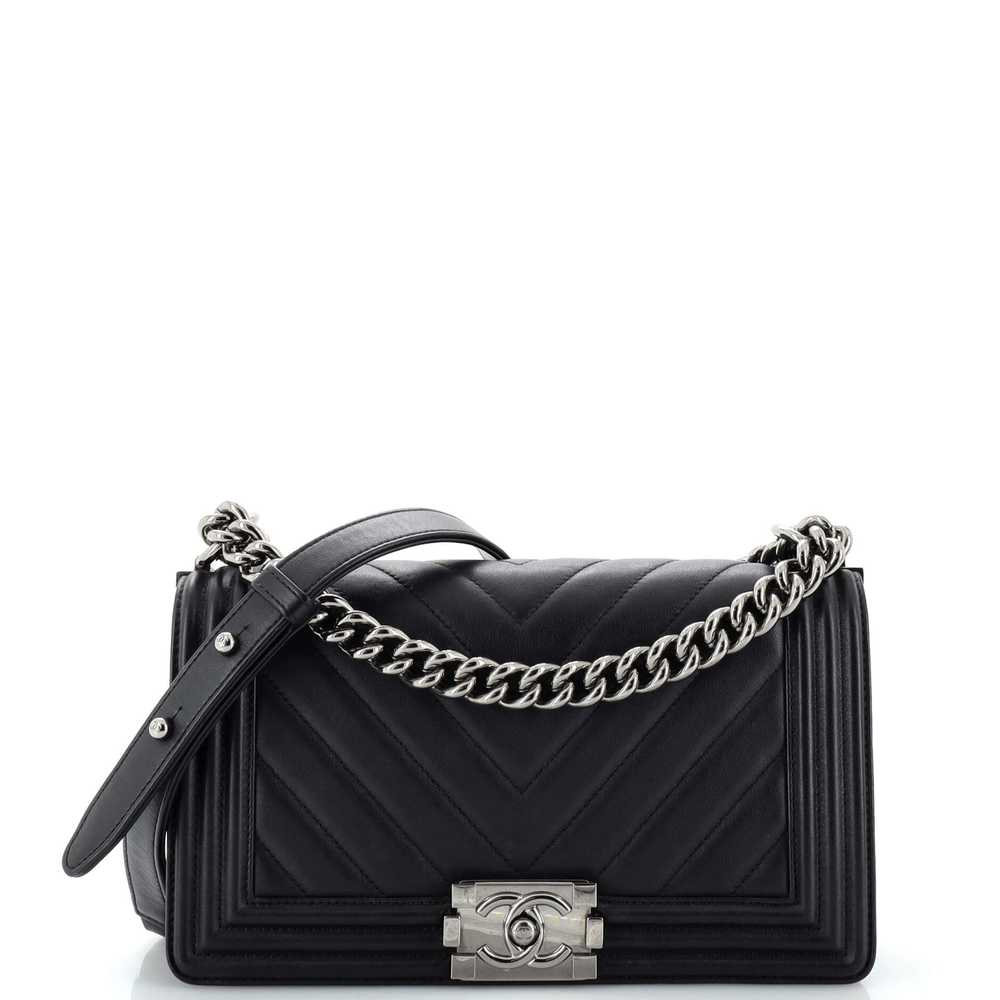 CHANEL Boy Flap Bag Chevron Lambskin Old Medium - image 1