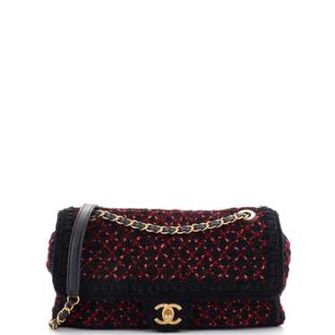 CHANEL CC Chain Flap Bag Knit Fabric Medium - image 1