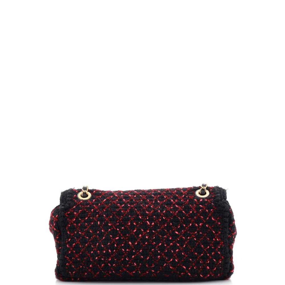 CHANEL CC Chain Flap Bag Knit Fabric Medium - image 4