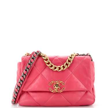 CHANEL 19 Flap Bag Quilted Leather Medium - image 1
