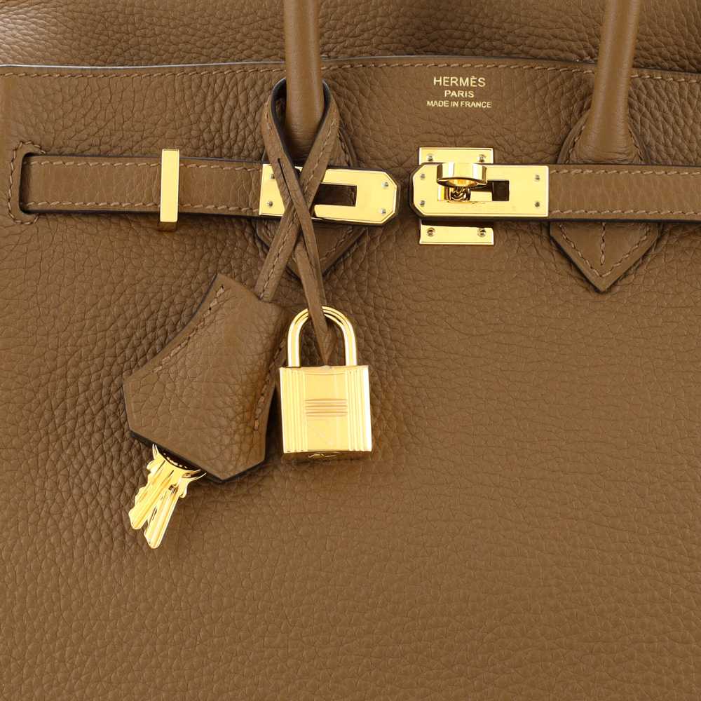 Hermes Birkin Handbag Alezan Togo with Gold Hardw… - image 7