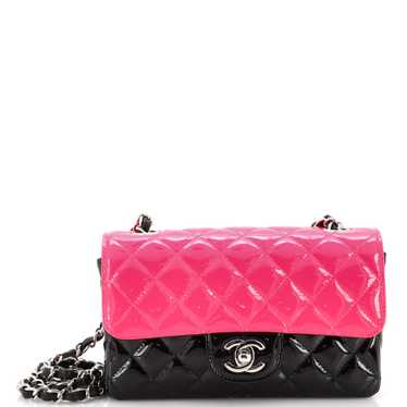CHANEL Bicolor Classic Single Flap Bag Quilted Pat