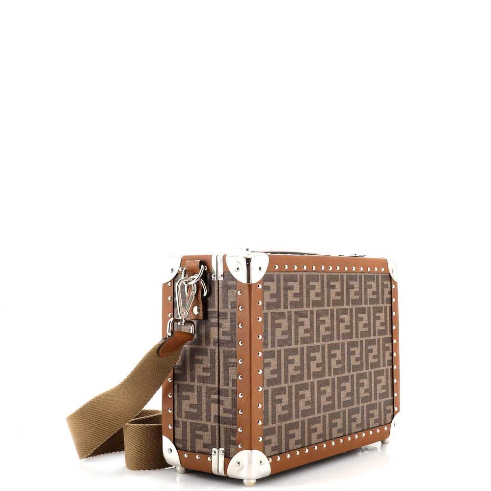 FENDI Rigid Suitcase Zucca Canvas with Leather Sm… - image 2