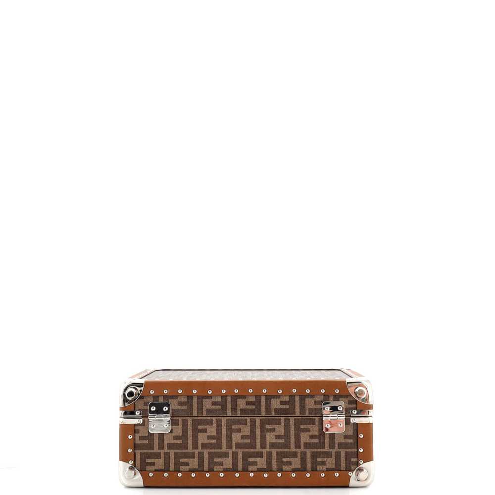 FENDI Rigid Suitcase Zucca Canvas with Leather Sm… - image 4