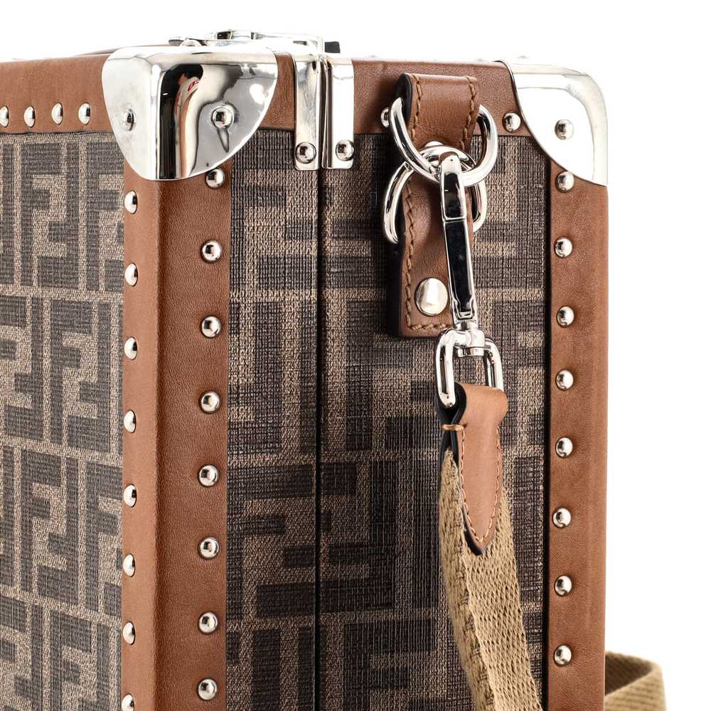 FENDI Rigid Suitcase Zucca Canvas with Leather Sm… - image 6