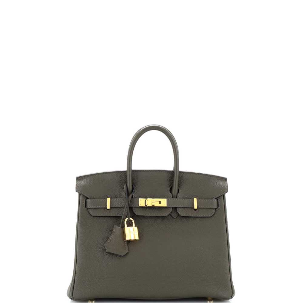 Hermes Birkin Handbag Vert Maquis Togo with Gold … - image 1