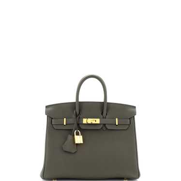 Hermes Birkin Handbag Vert Maquis Togo with Gold … - image 1