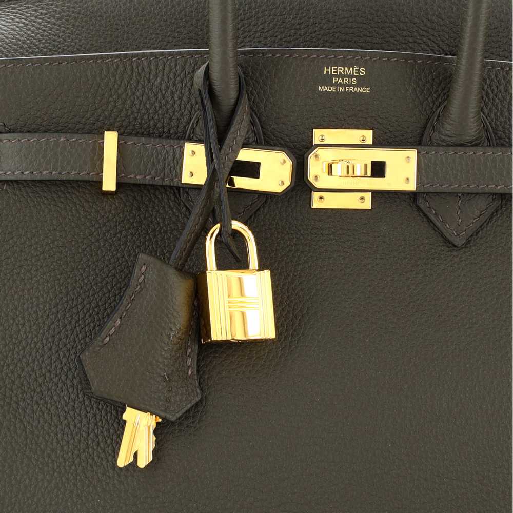 Hermes Birkin Handbag Vert Maquis Togo with Gold … - image 7