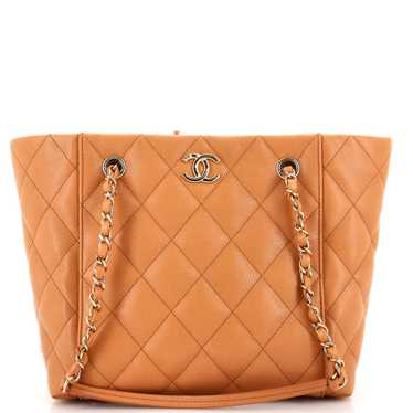 CHANEL CC Daily Shopper Chain Tote Quilted Caviar 