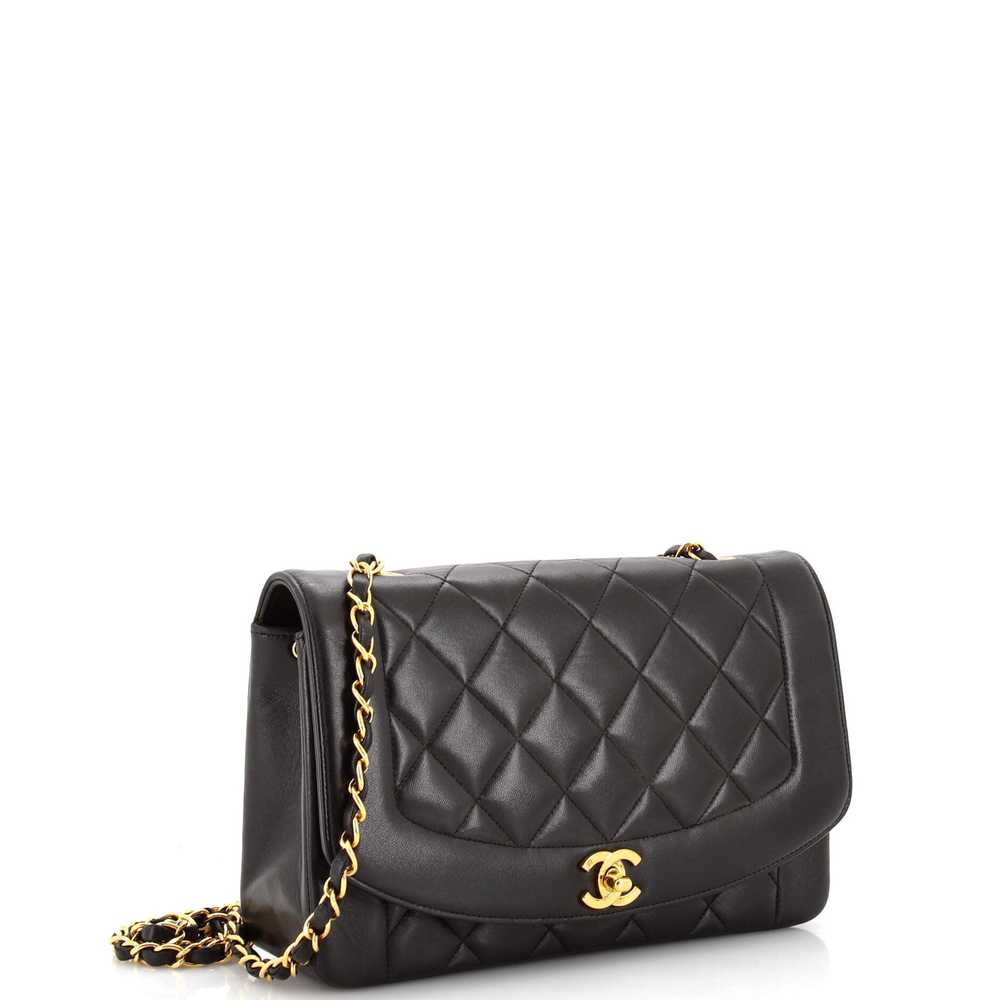 CHANEL Vintage Diana Flap Bag Quilted Lambskin Me… - image 2