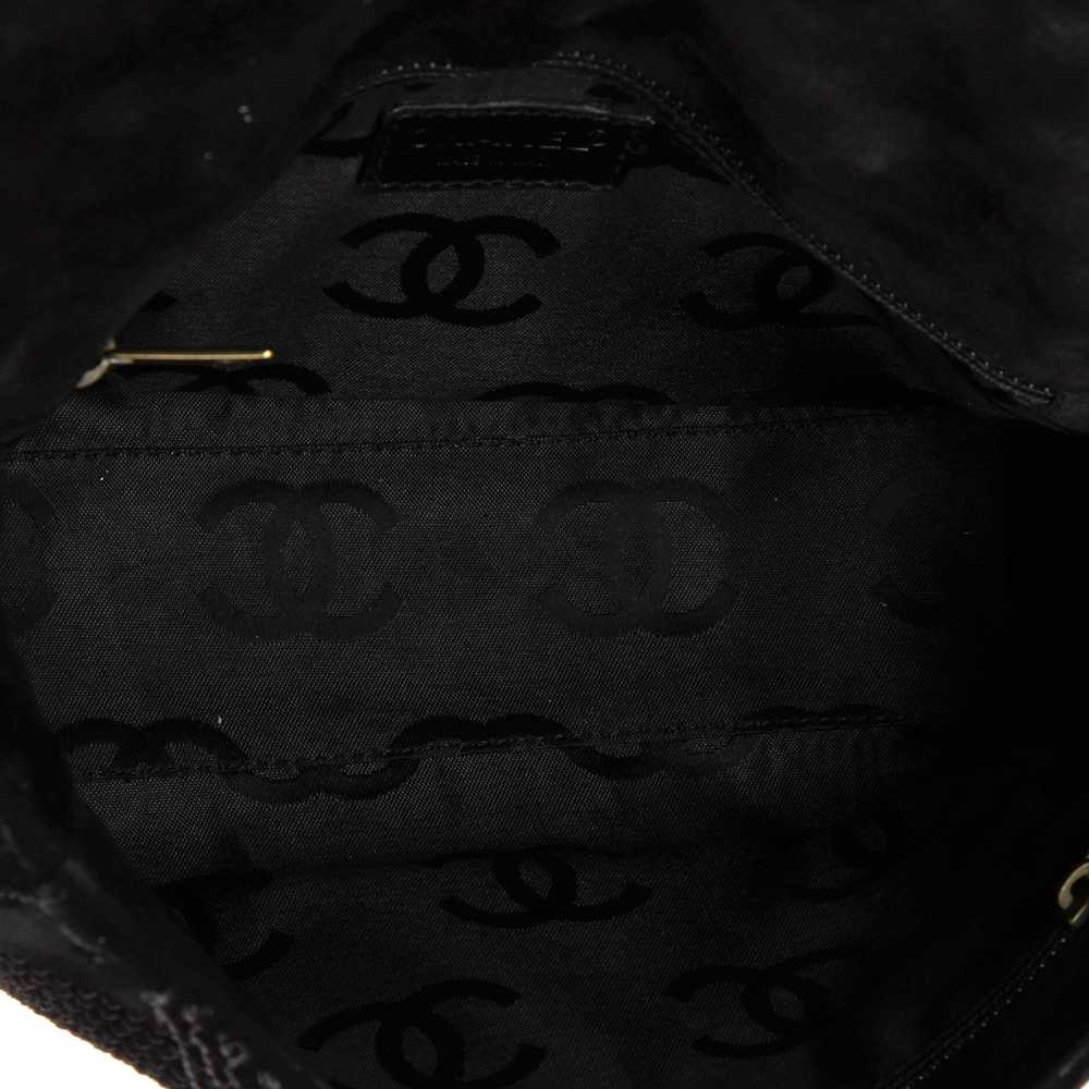 CHANEL Vintage Stitched CC Flap Bag Suede Small - image 5