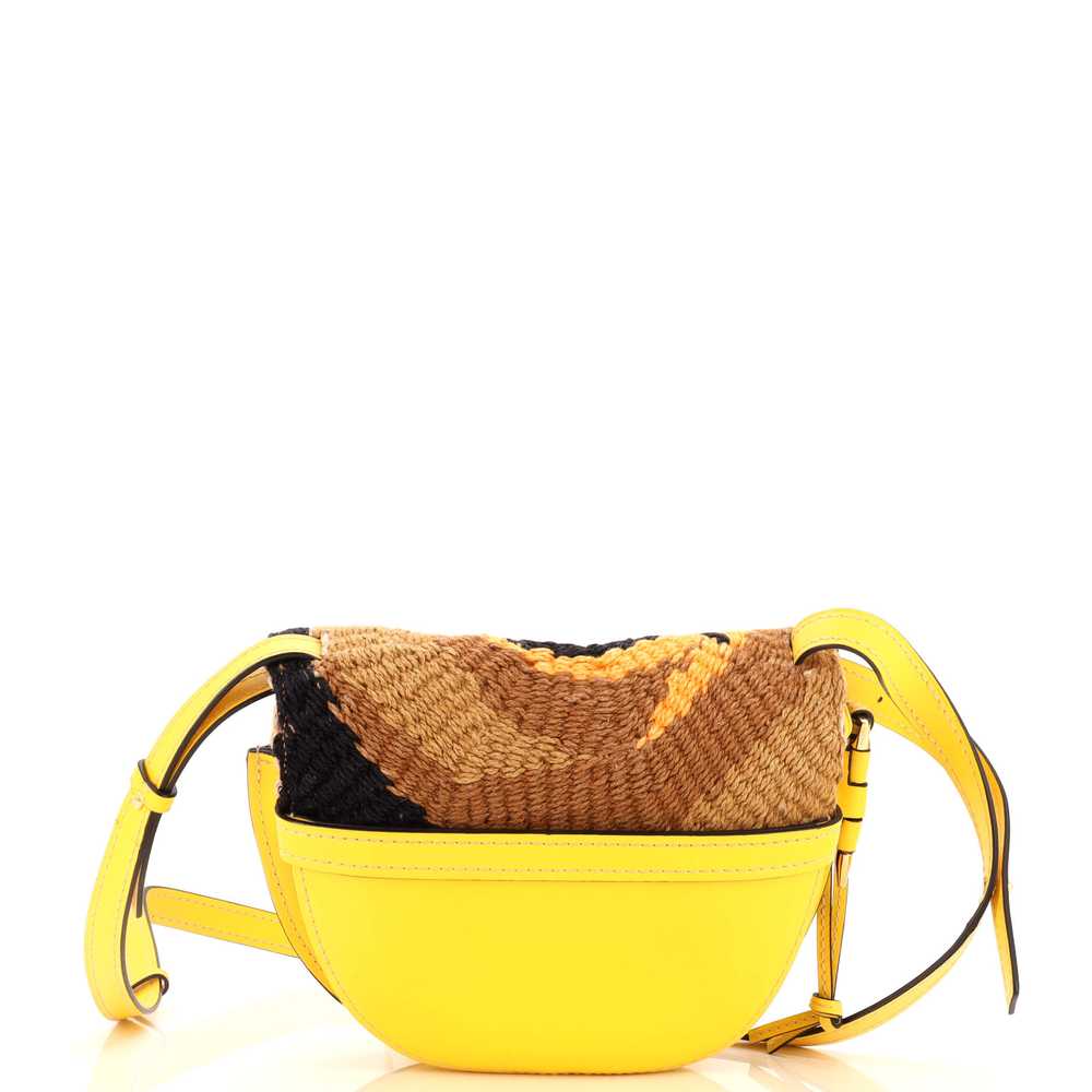LOEWE Gate Shoulder Bag Leather with Raffia Small - image 3