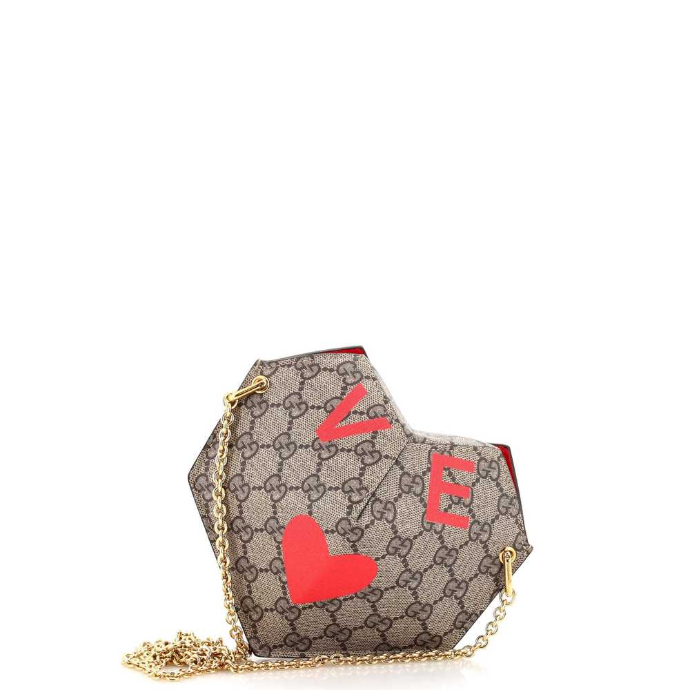 GUCCI Valentine's Day Heart Bag Printed GG Coated… - image 3