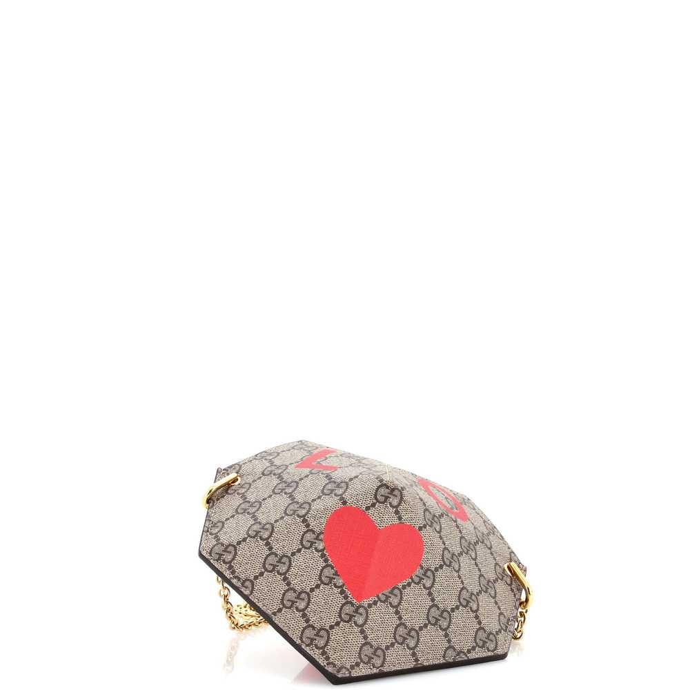 GUCCI Valentine's Day Heart Bag Printed GG Coated… - image 4