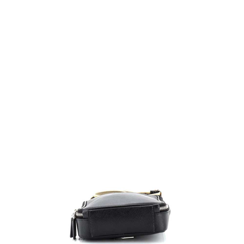 PRADA Vertical Zip Around Logo Shoulder Bag Saffi… - image 4