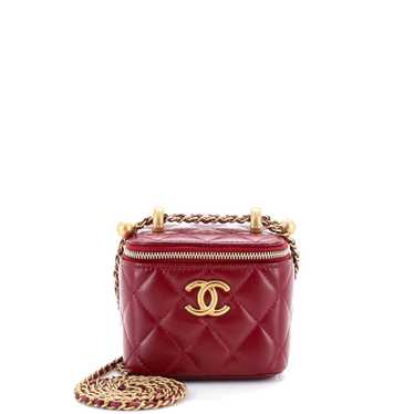 CHANEL Perfect Fit Vanity Case with Chain Quilted 