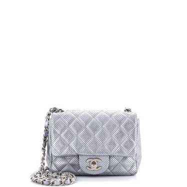 CHANEL Punch Flap Bag Quilted Perforated Leather … - image 1