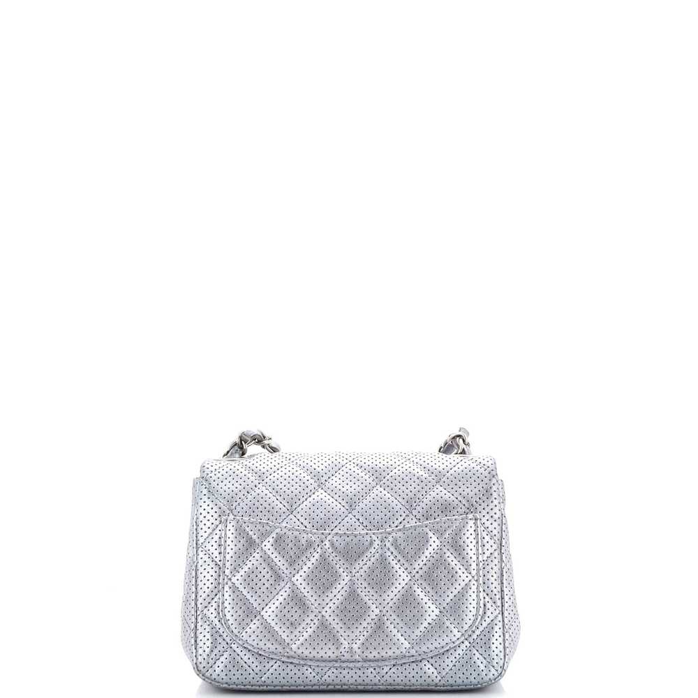 CHANEL Punch Flap Bag Quilted Perforated Leather … - image 3