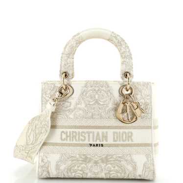 Christian Dior Lady D-Lite Bag Embroidered Canvas… - image 1