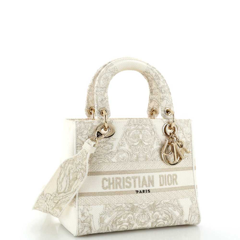 Christian Dior Lady D-Lite Bag Embroidered Canvas… - image 2