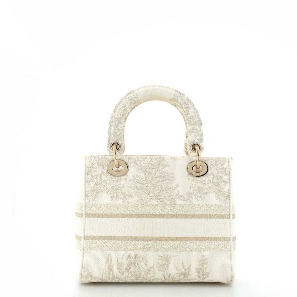 Christian Dior Lady D-Lite Bag Embroidered Canvas… - image 3