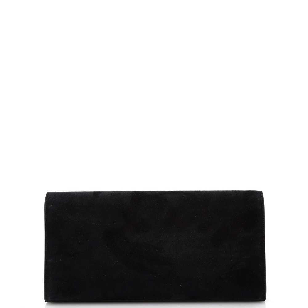 Saint Laurent Classic Monogram Tassel Clutch Sued… - image 3