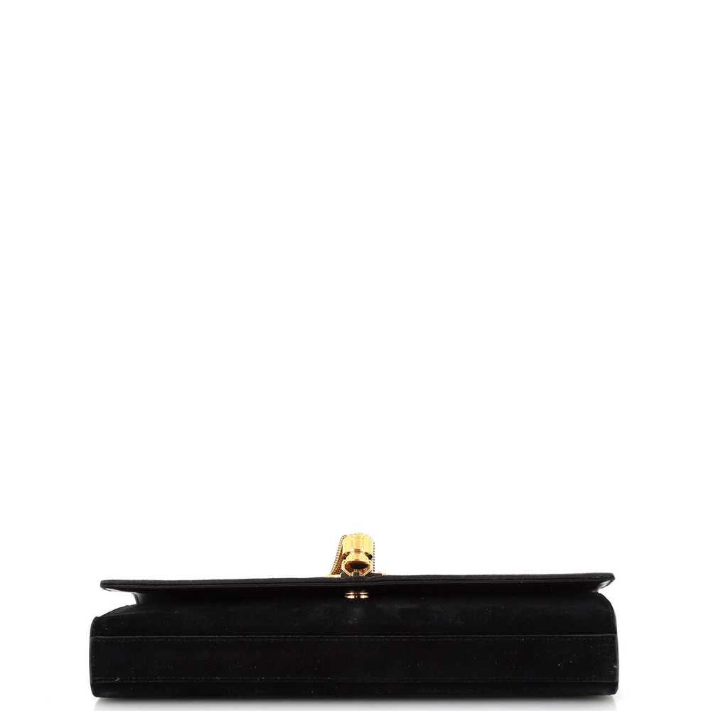 Saint Laurent Classic Monogram Tassel Clutch Sued… - image 4