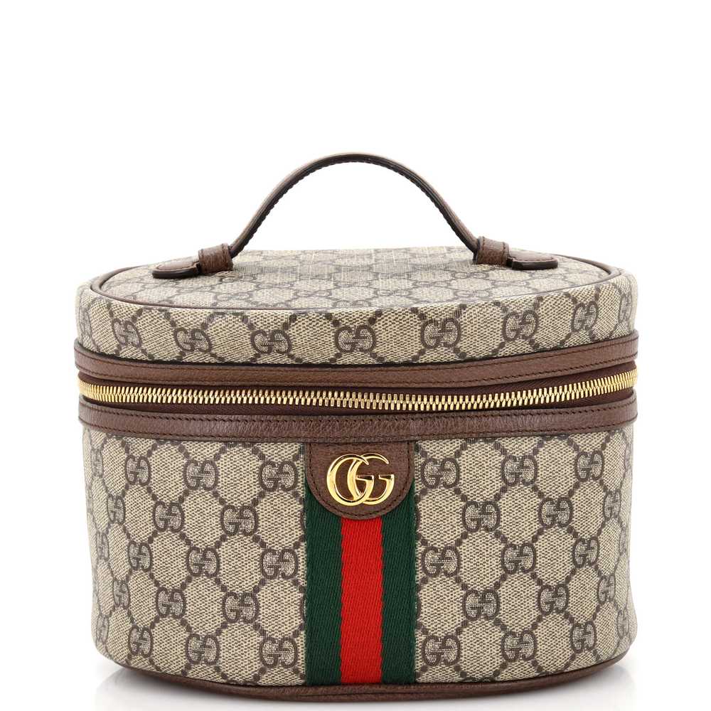 GUCCI Ophidia Top Handle Cosmetic Case GG Coated … - image 1