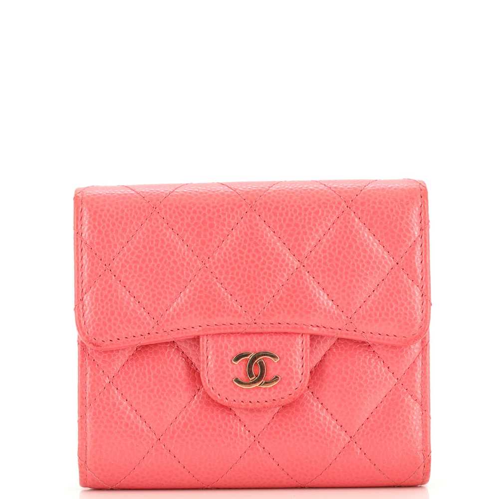 CHANEL CC Compact Classic Flap Wallet Quilted Cav… - image 1