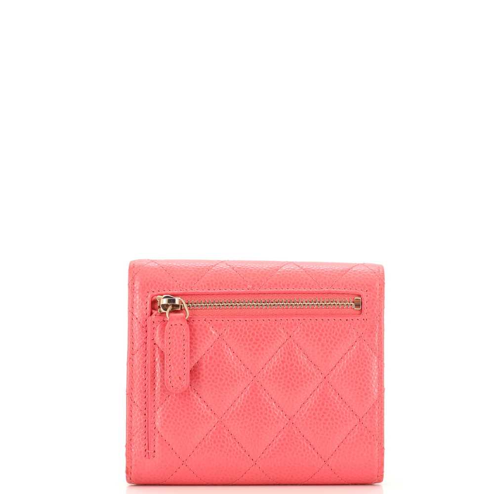 CHANEL CC Compact Classic Flap Wallet Quilted Cav… - image 3