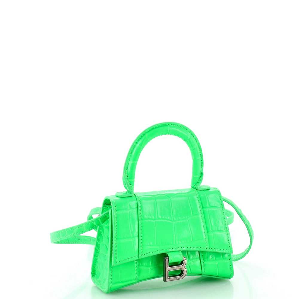 Balenciaga Hourglass Top Handle Bag Crocodile Emb… - image 2