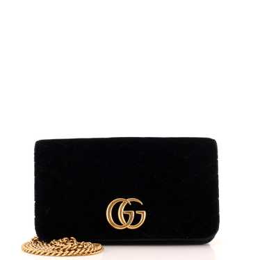 GUCCI GG Marmont Chain Flap Bag Matelasse Velvet … - image 1