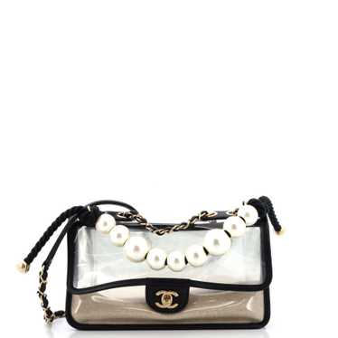CHANEL Sand By The Sea Pearl Flap Bag PVC with La… - image 1