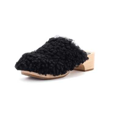 CHANEL Women's Clogs Shearling and Wood - image 1